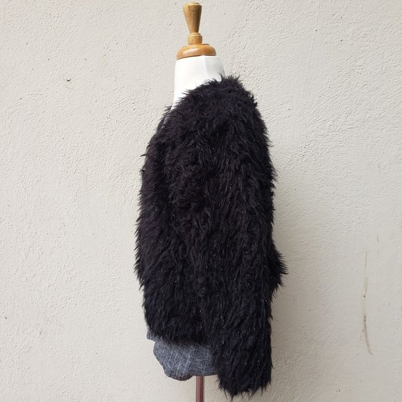 H&M Black Faux Fur Girl's Jacket | 8-10 - Picture 5 of 8